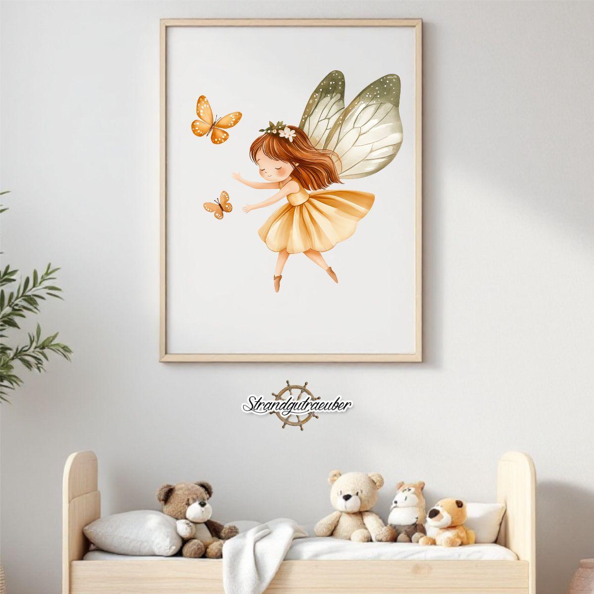 Buegelbild Schmetterlingsfee Buegelbild Schmetterlingsfee